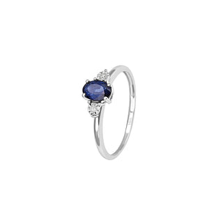 Anello Bliss in oro bianco con zaffiro e diamanti ( cod.art. 20069901)