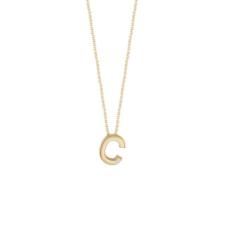 Collierino Bliss in oro giallo 9kt e diamante - lettera C ( cod.art. 20090388)