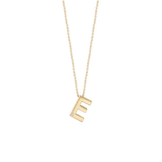 Collierino Bliss in oro giallo 9kt e diamante - lettera E (Cod.art.20090391)