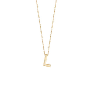 Collierino  Bliss in oro giallo 9kt e brillanti - lettera L (cod.art. 20090398)