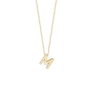 Collierino  Bliss in oro giallo 9kt e brillanti - lettera M (Cod. Art.20090399)
