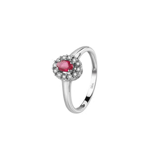 Anello Bliss in oro bianco con rubino e diamanti (cod.art. 20094849)