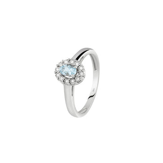 Anello  bliss in oro bianco con acquamarina e diamanti (cod.art. 20094857)