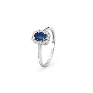 Anello Bliss in oro bianco con zaffiro e diamanti ( Cod.art. 20102520)