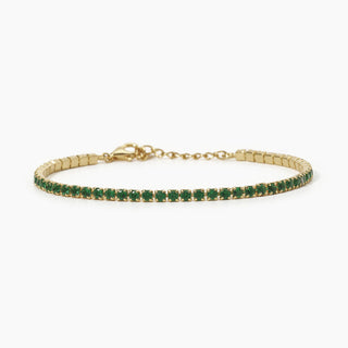Codice: 533573

Bracciale tennis regolabile dorato con smeraldi sinteticiMINI TENNIS