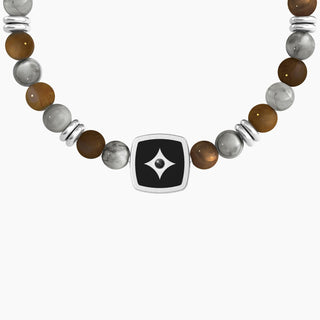 Bracciale kidult collezionabile in acciaio 316L,black pvd, pietre multicolore e cristalli( cod.art. 732121)