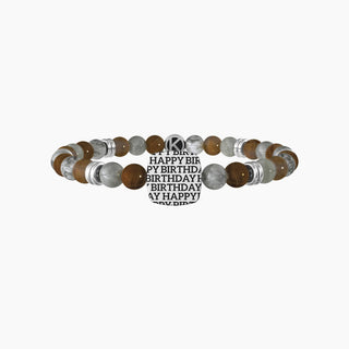 Bracciale kidult collezionabile in acciaio 316L,black pvd, pietre multicolore e cristalli( cod.art. 732121)