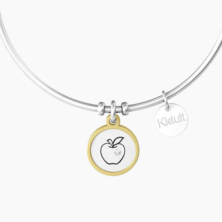 Bracciale kidult collezionabile in acciaio 316L,Gold pvd e cristalli (cod.art. 732135)