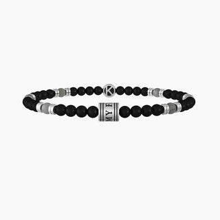 Bracciale kidult collezionabile in acciaio 316L,black pvd e pietre multicolor (cod.art.732176)