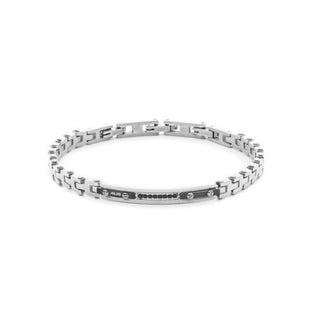 Bracciale Uomo Acciaio Targhetta Zirconi 4Us Cesare Paciotti (cod.art. 4ubr8463)