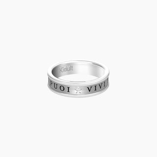 Anello kidult collezionabile in acciaio 316L e cristalli ( Cod. Art.721001-17)