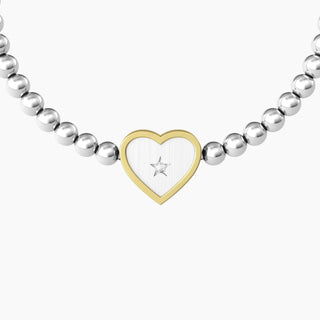 Bracciale kidult collezionabile in acciaio 316L,Gold pvd e cristalli (cod.art. 732210)