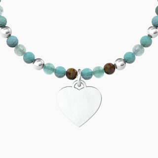 Bracciale kidult collezionabile in acciaio 316L e agata multicolor (cod.art. 732218)