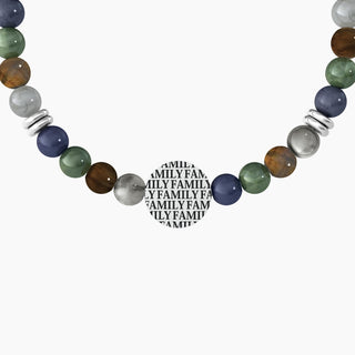 Bracciale kidult collezionabile in acciaio 316L,black pvd e pietre multicolor ( cod.art. 732259)