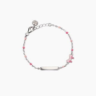 Codice: 533926

Bracciale per bambina in argento con targhetta incidibile e fiocchetto mabina