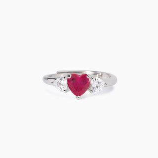 Anello con rubino sintetico taglio cuoreLovely (cod.art. 523441)