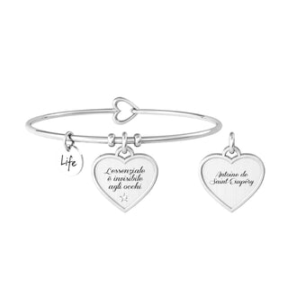 Bracciale kidult collezionabile in acciaio 316L e cristalli (Cod.art.732094)