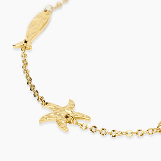 Bracciale dorato con elementi marini kidult Cod.art.831225