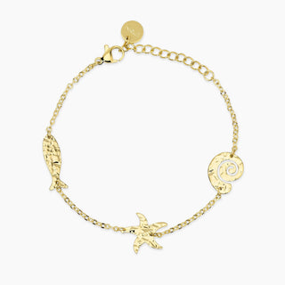 Bracciale dorato con elementi marini kidult Cod.art.831225