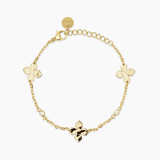 Bracciale dorato con fiori kidult. Cod.art. 831238