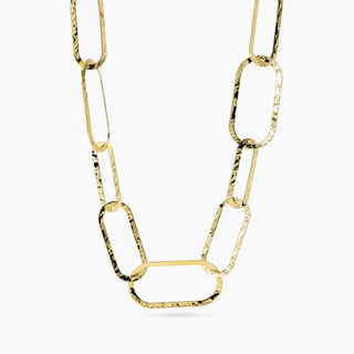 Collana con maglie dorate martellate kidult. Cod.art.851134
