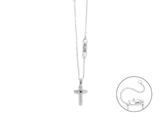Collana 4US Cesare Paciotti Uomo Croce Zircone Nero 4UCL7822