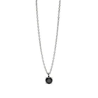 Collana punto luce 2Jewels in acciaio 316L con zircone nero 251901