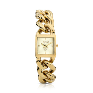 SQUARE CHAIN orologio con cassa e bracciale in metallo (cod.art-1168-4450)