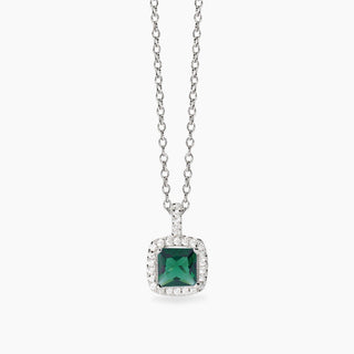 Girocollo con ciondolo smeraldo sintetico quadratoCOOL OR RÉTRO (cod.art.553035)