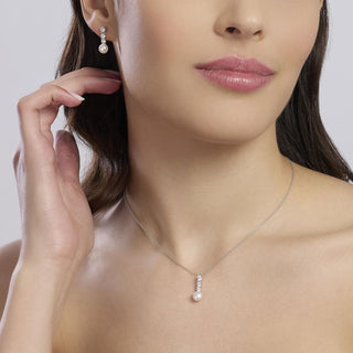 Orecchini con zirconi e perle coltivateJULIETTE(cod.art,563926)