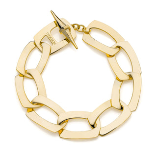 Bracciale catena dorata piatta Dinamica(cod.art.2444)