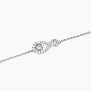 Bracciale in argento rodiato con catena forzatina e infinito ENDLESS(Cod,art,533828)
