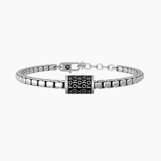 Bracciale collezionabile in acciaio 316L e black pdv,(cod.art.732169)