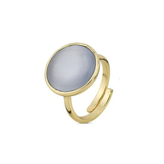 Boccadamo (cod.ary.XAN217DF) Anello placcato oro giallo con cristallo grigio