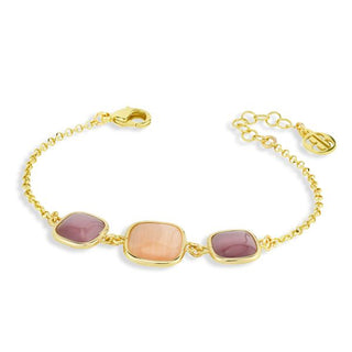 XB1025D Bracciale con cristalli miele e ametista viola