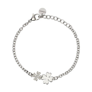 Bracciale da donna 2Jewels in acciaio quadrifogli e cristalli (cod.art.232652)