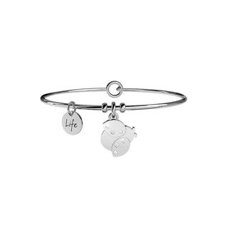 Bracciale collezionabile in acciaio 316L e cristalli,(cod.art.231638)