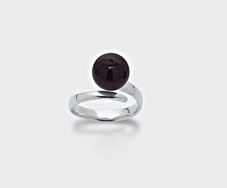 Collezione Rainbow anello in Argento e agglomerato di onice nero 10mm mikiko (cod.art.MA7123A4ONICE00)