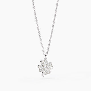 Girocollo con quadrifoglio in zirconiBuona Fortuna(cod.art.553706)