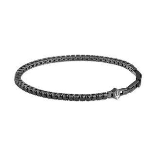 Bracciale tennis uomo Maserati acciaio con zirconi neri JM425AVC08