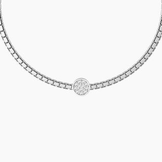 Bracciale collezionabile in acciaio 316L e cristalli,(Cod.art.732253)