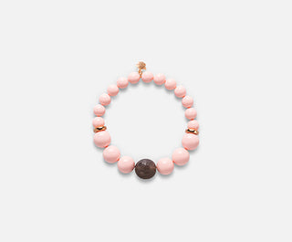 Collezione Agata mikiko bracciale in Argento e agglomerato di corallo rosa 8/12mm (cod.art.MB7409A3CORALLO)