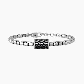Bracciale collezionabile in acciaio 316L e black pdv,(cod.art.732171)
