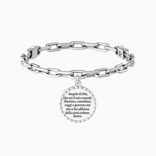 Bracciale collezionabile in acciaio 316L e cristalli,(cod.art.731948)