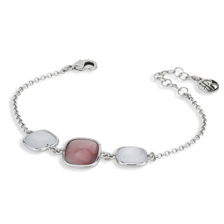 XB1025 Bracciale con cristalli ametista viola e white