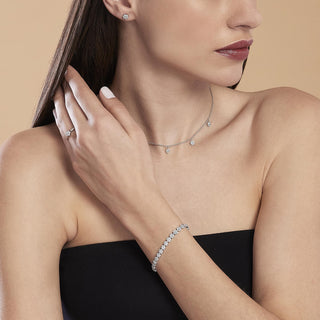 Bracciale con zirconi a forma di fioreFIOR FIORE(Cod,art,533561-M)