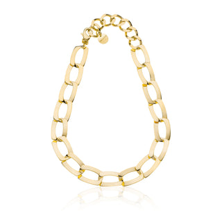 Collana catena dorata piatta Dinamica unoaerre (cod.art.2443)