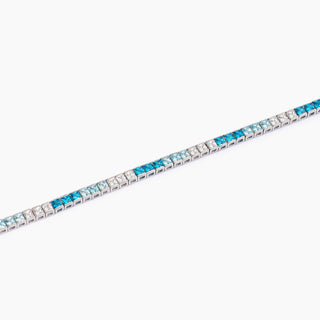 Bracciale tennis con zirconi azzurri e bluTennis Club (cod.art.533956)