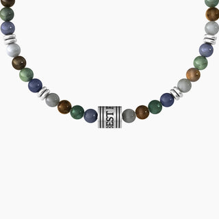 Bracciale collezionabile in acciaio 316L, black pdv e pietre multicolor, (Cod.art.732175)