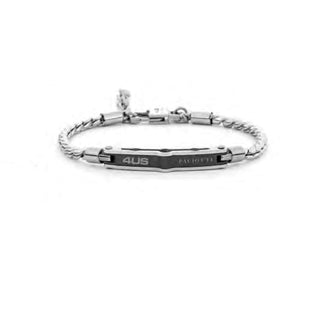 Bracciale Uomo 4US Cesare Paciotti Pvd Nero Targhetta(Cod.art. 4UBR8017)